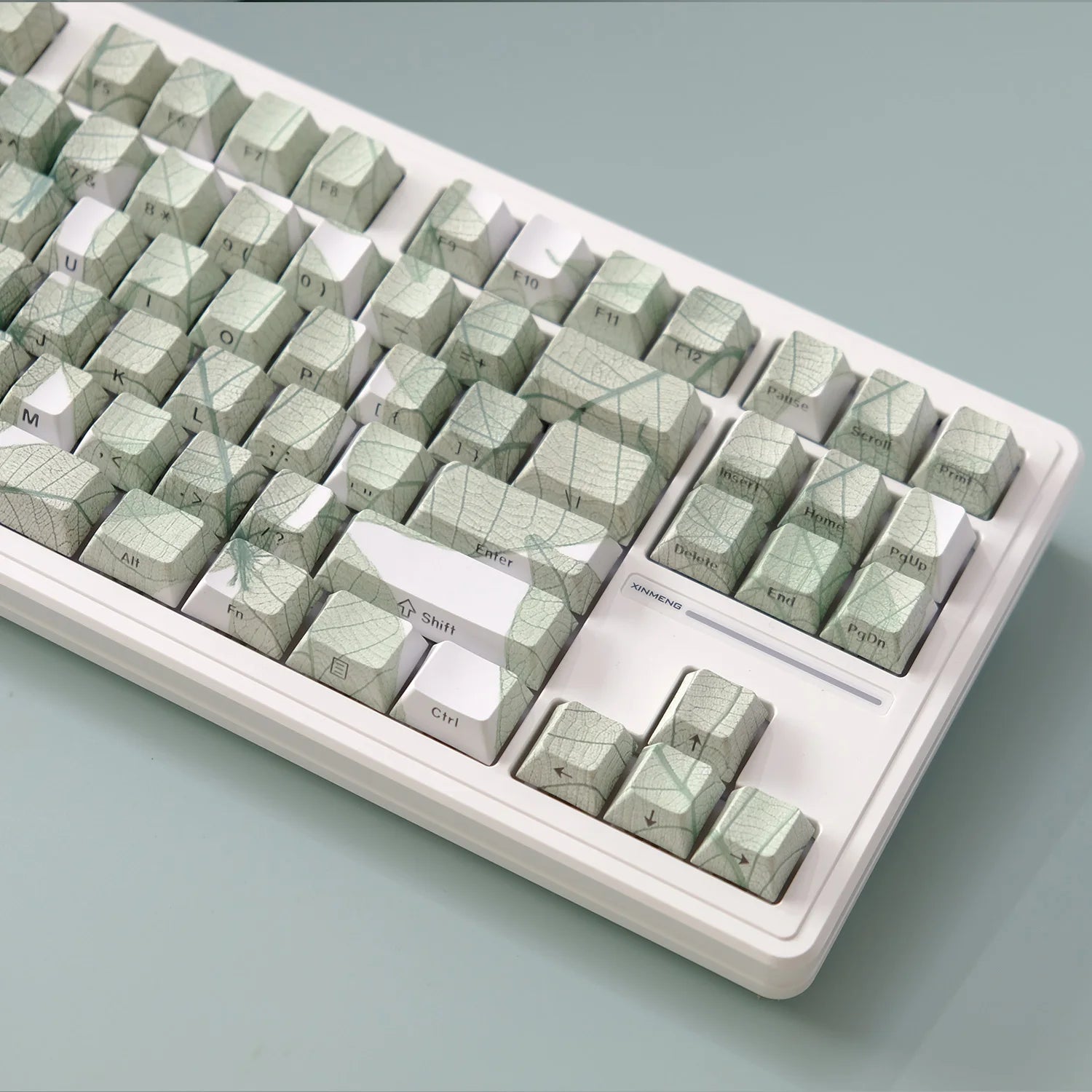 135 Key Leaf Theme PBT Double Shot Keycaps Side Print Shine Through Cherry Profile