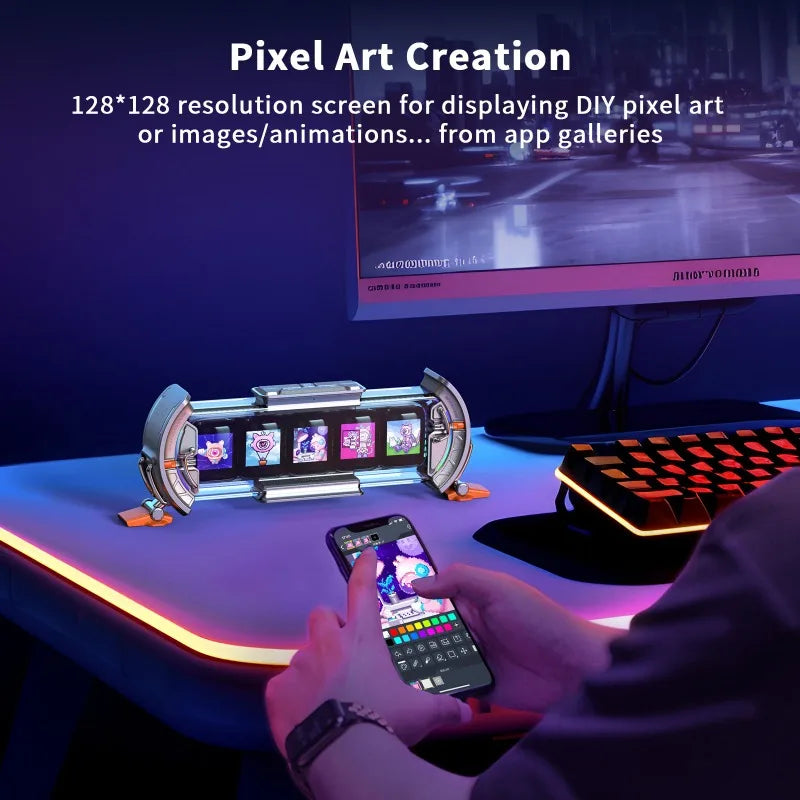 Orbit Panel Smart Customizable Times Gate Cyberpunk RGB Desk Display