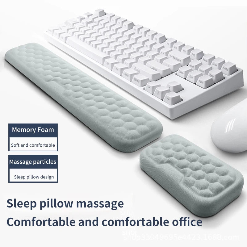 Ergonomic Keyboard & Mouse Memory Foam Wrist Rest