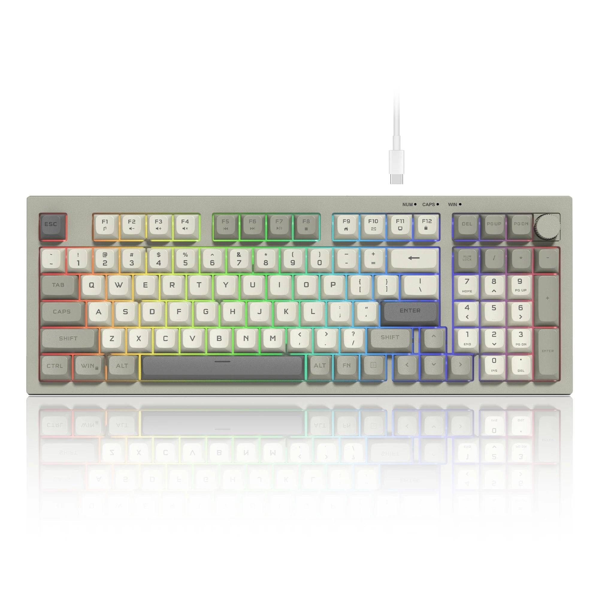 Womier DK98 and DK105 Wired Membrane Keyboards with Volume Knob