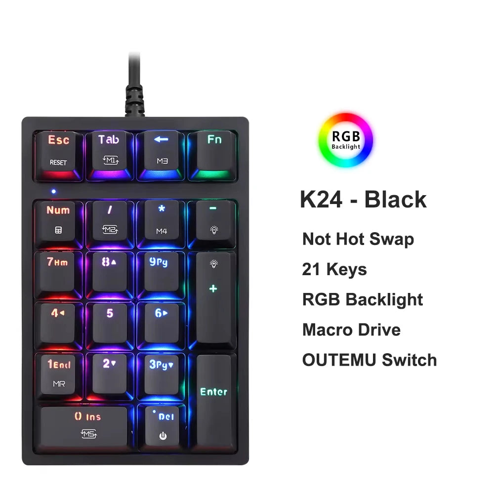 K24Pro Mechanical Gasket Mounted Hot-Swappable Wired Numpad