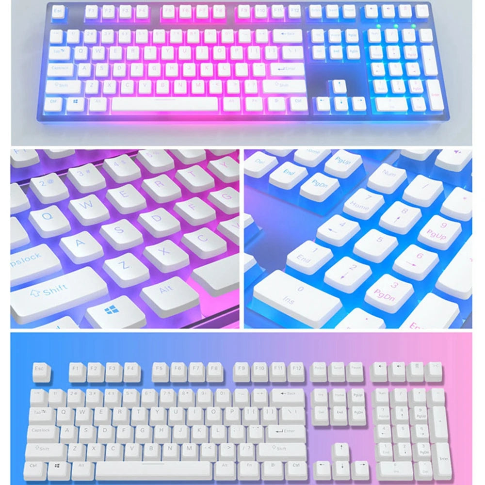 129 Key Pudding Keycap Set with OEM Profile with PBT Material