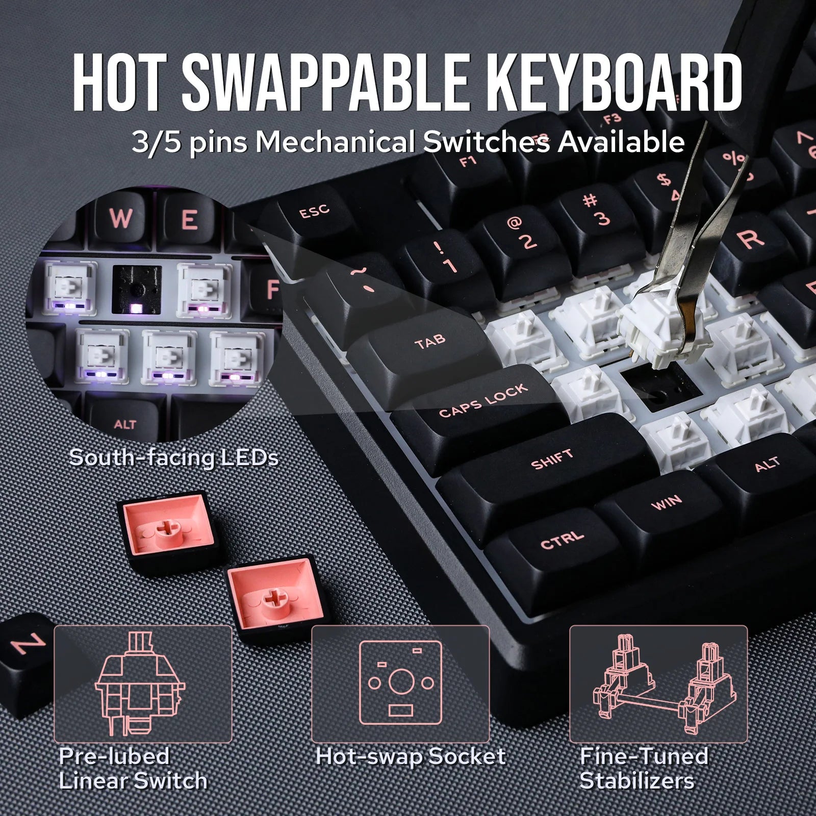 EPOMAKER Galaxy100 QMK/VIA 96% Aluminum Gasket Mount Wireless Keyboard