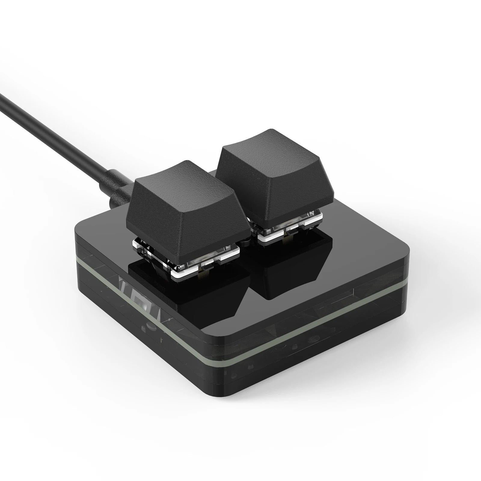 Programmable 2 & 3-Key RGB Macropad with Rotary Knob – Hot-Swap Red Switch