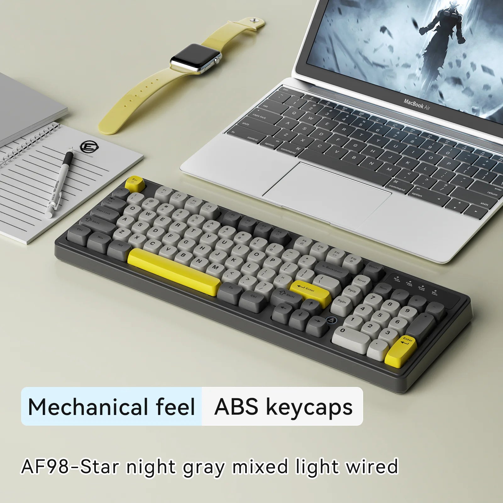 AJAZZ AF98 Wireless Tri-Mode Membrane Keyboard