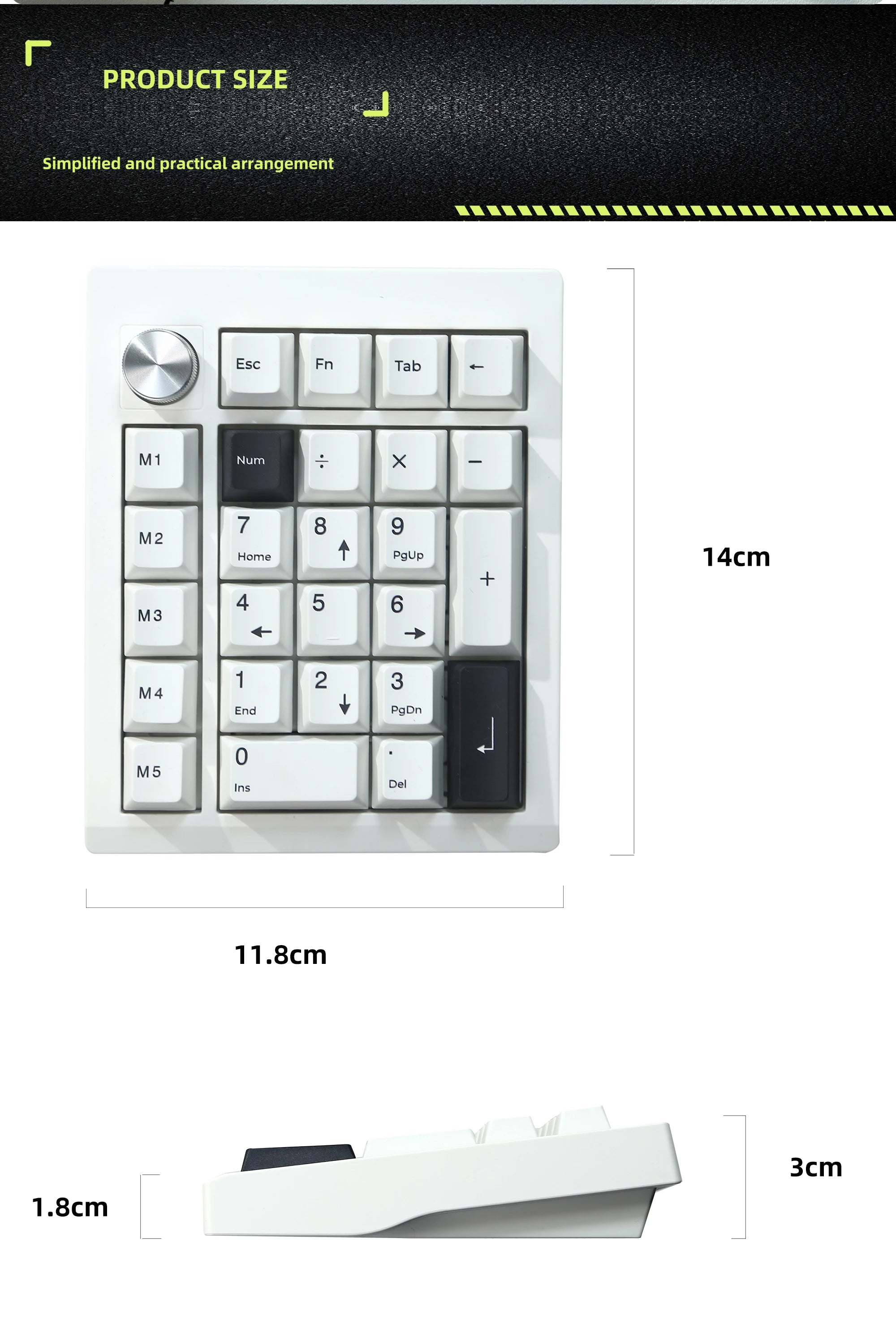 ZUOYA GMK26 QMK/VIA Gasket Mounted Hot Swappable Wireless Numpad with Knob