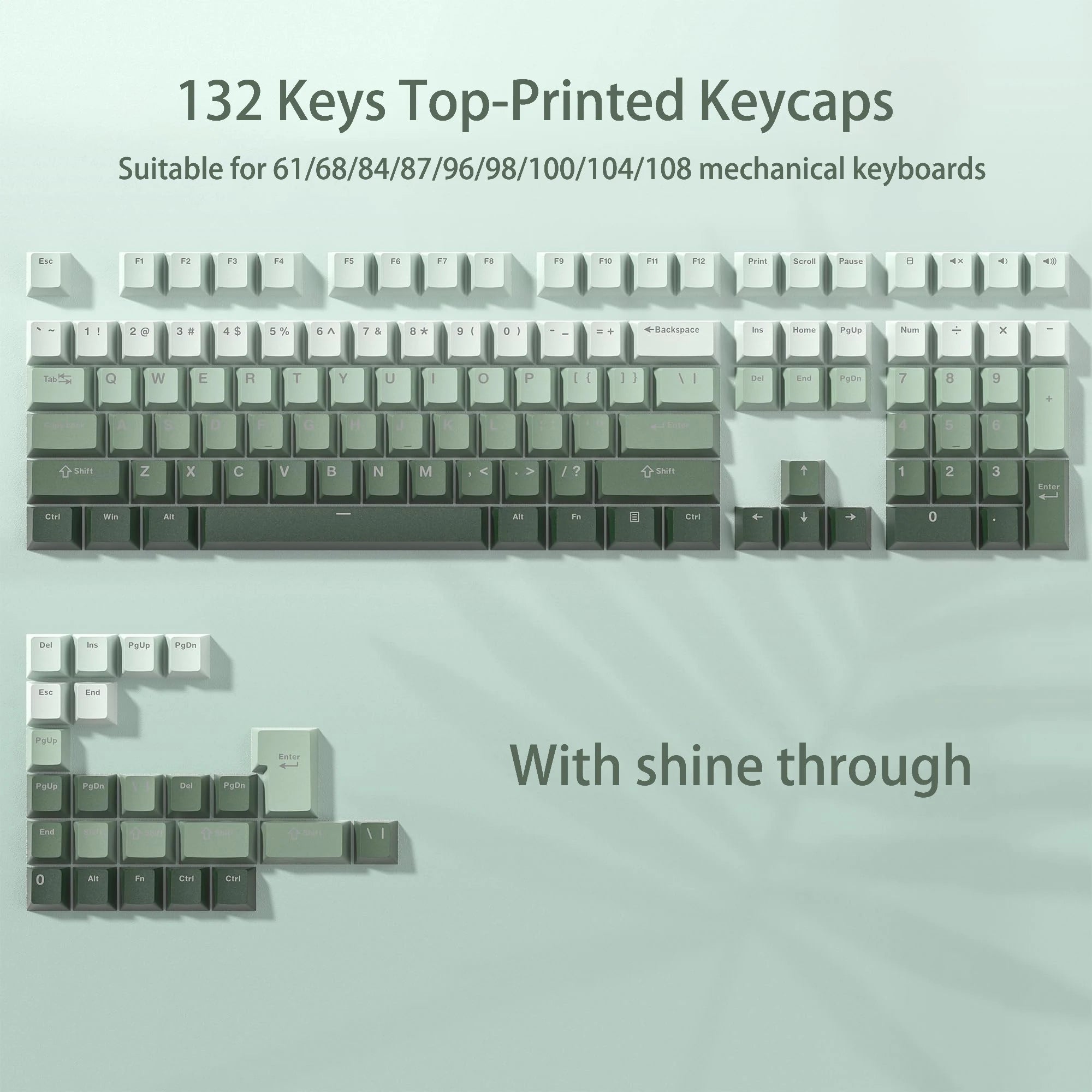 Side-Printed Backlit PBT Keycap Sets— OEM Profile