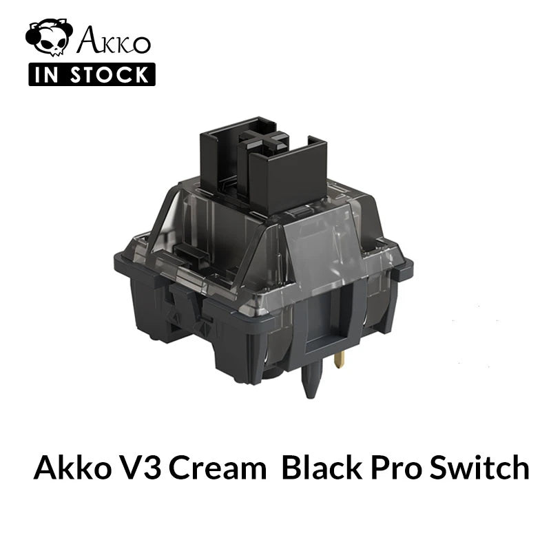 Akko V3 Pro Cream Black Switches 5 Pin 55gf Linear Switch
