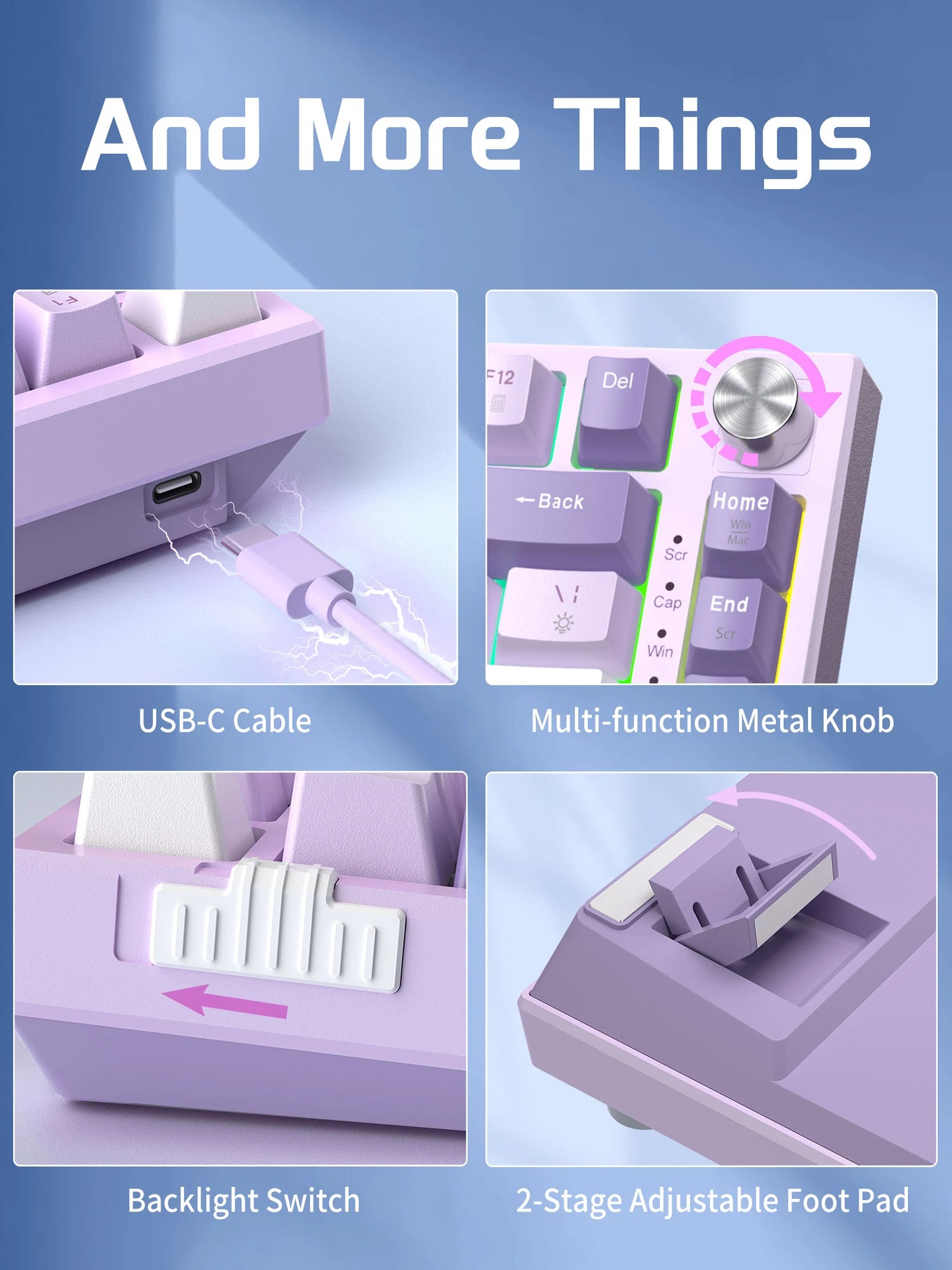 MageGee SKY81 75% Gasket Mounted Keyboard with Knob (Wired Only & Tri-Mode Options)