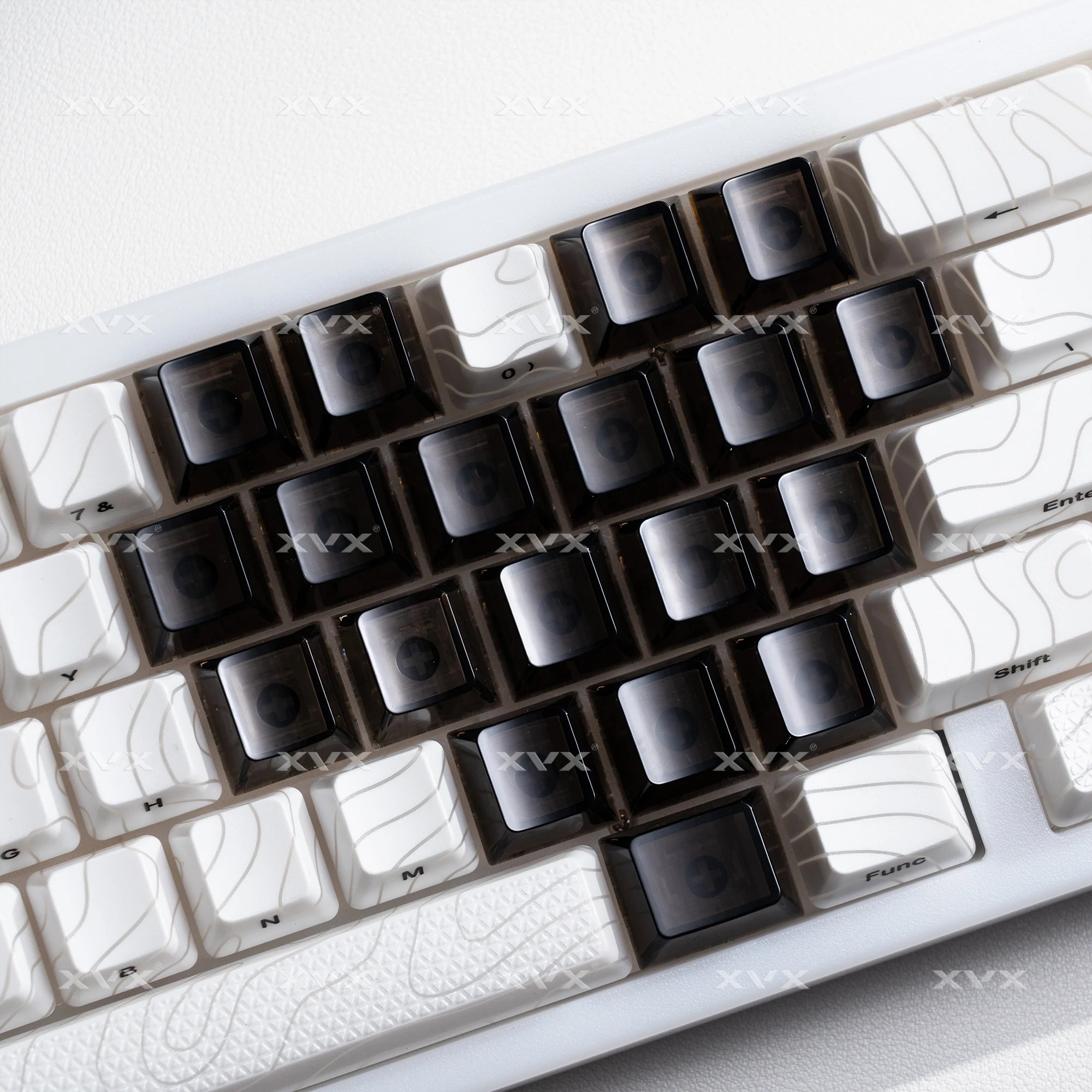 XVX Transparent Heart Keycap Set for MX Switch
