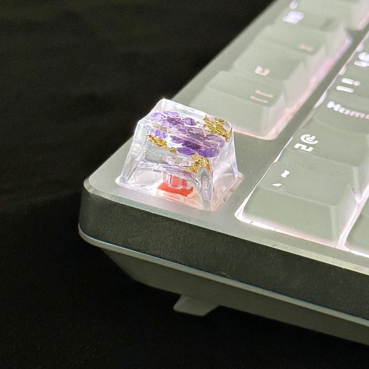 Resin Flower Artisan Accent Keycap (OEM Profile) 1 Piece