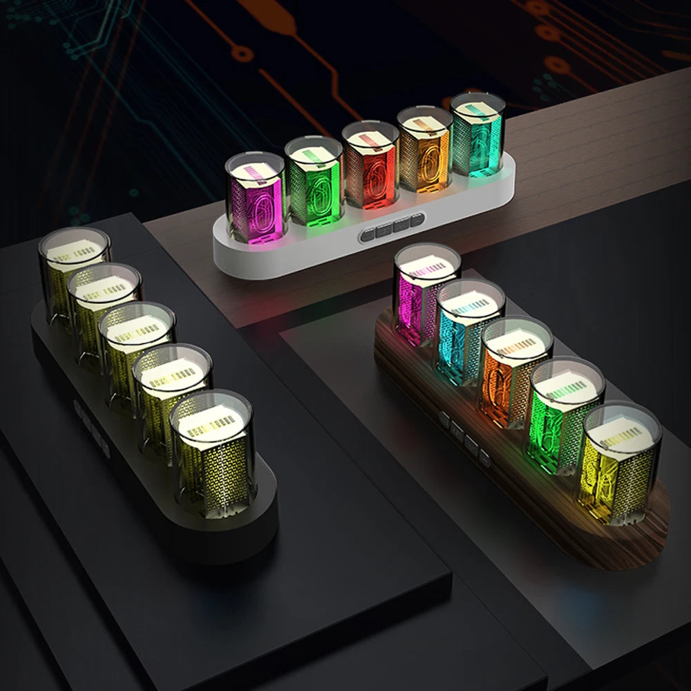 Digital Nixie Tube Clock with RGB LED Glow
