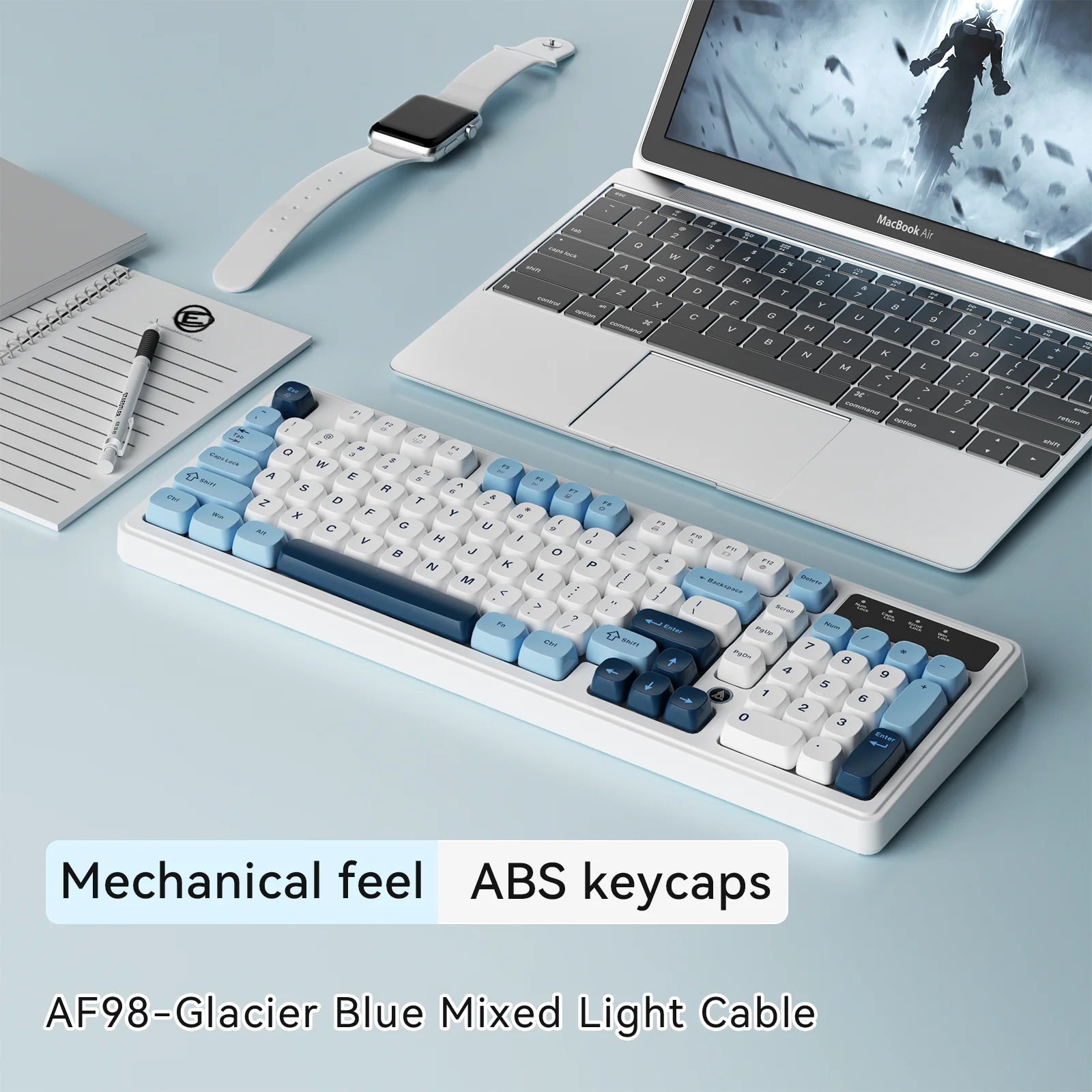 AJAZZ AF98 Wireless Tri-Mode Membrane Keyboard