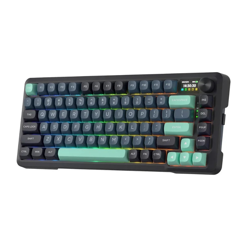 Redragon K724 PRO Wireless Gasket Gaming Keyboard w/ Screen & Knob & Mint Mambo Switches