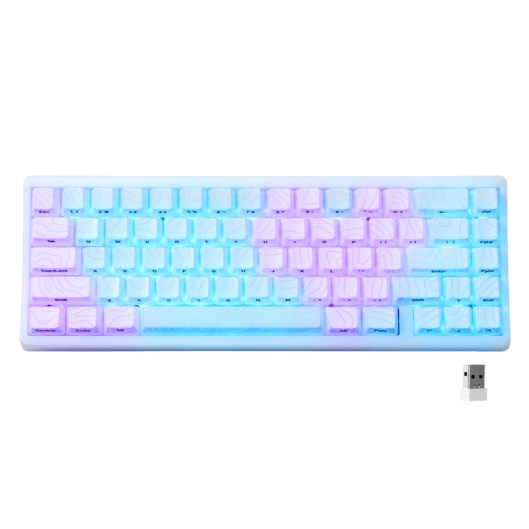 XVX M67 JadeStone 65% Hot Swappable Gasket Mount, Tri-Mode Custom RGB Keyboard with IMD-Tech Keycaps