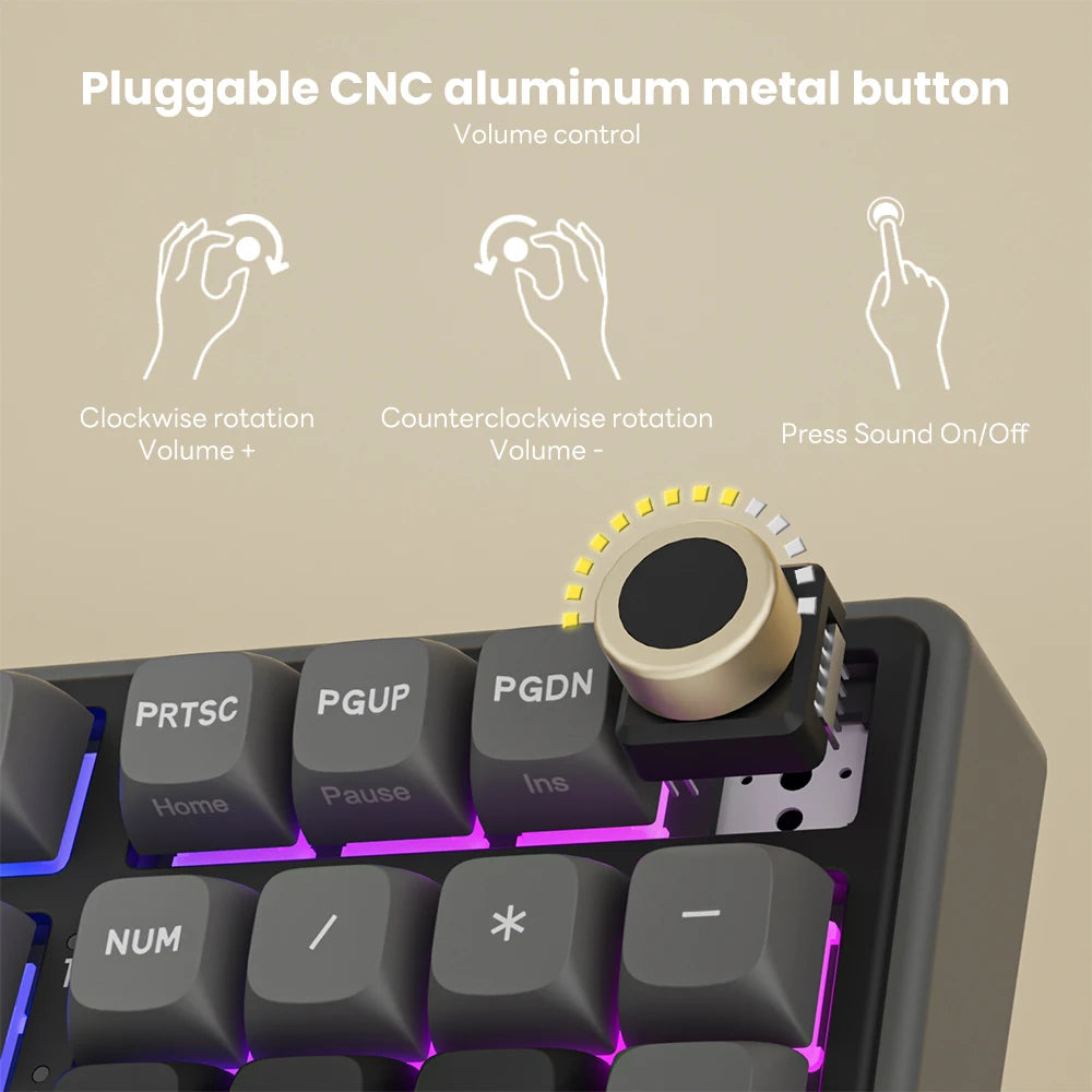 RK ROYAL KLUDGE R98Pro Gasket Mounted, Wired Mechanica, Hot -Swappable Keyboard