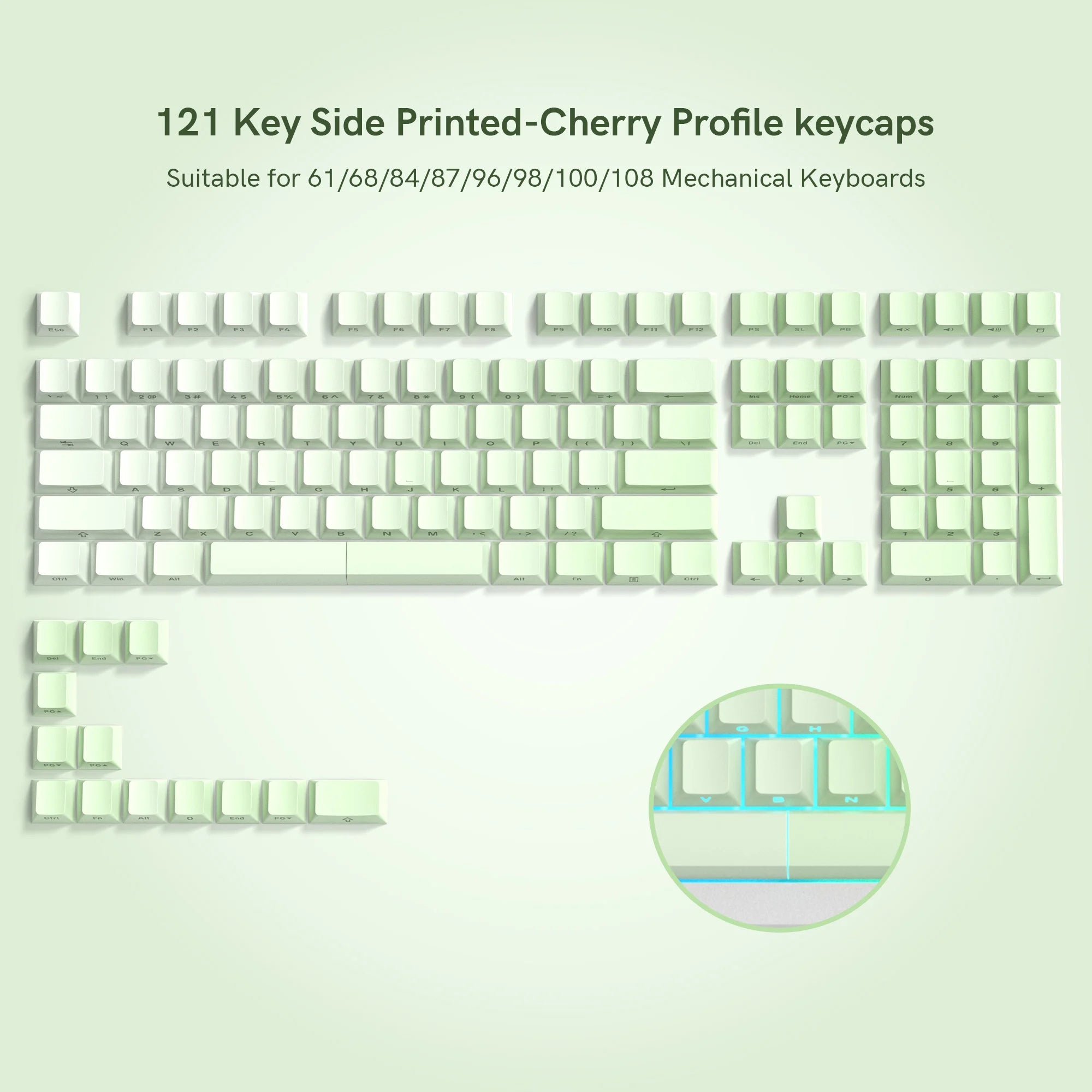 Side-Printed Backlit PBT Keycap Sets— OEM Profile