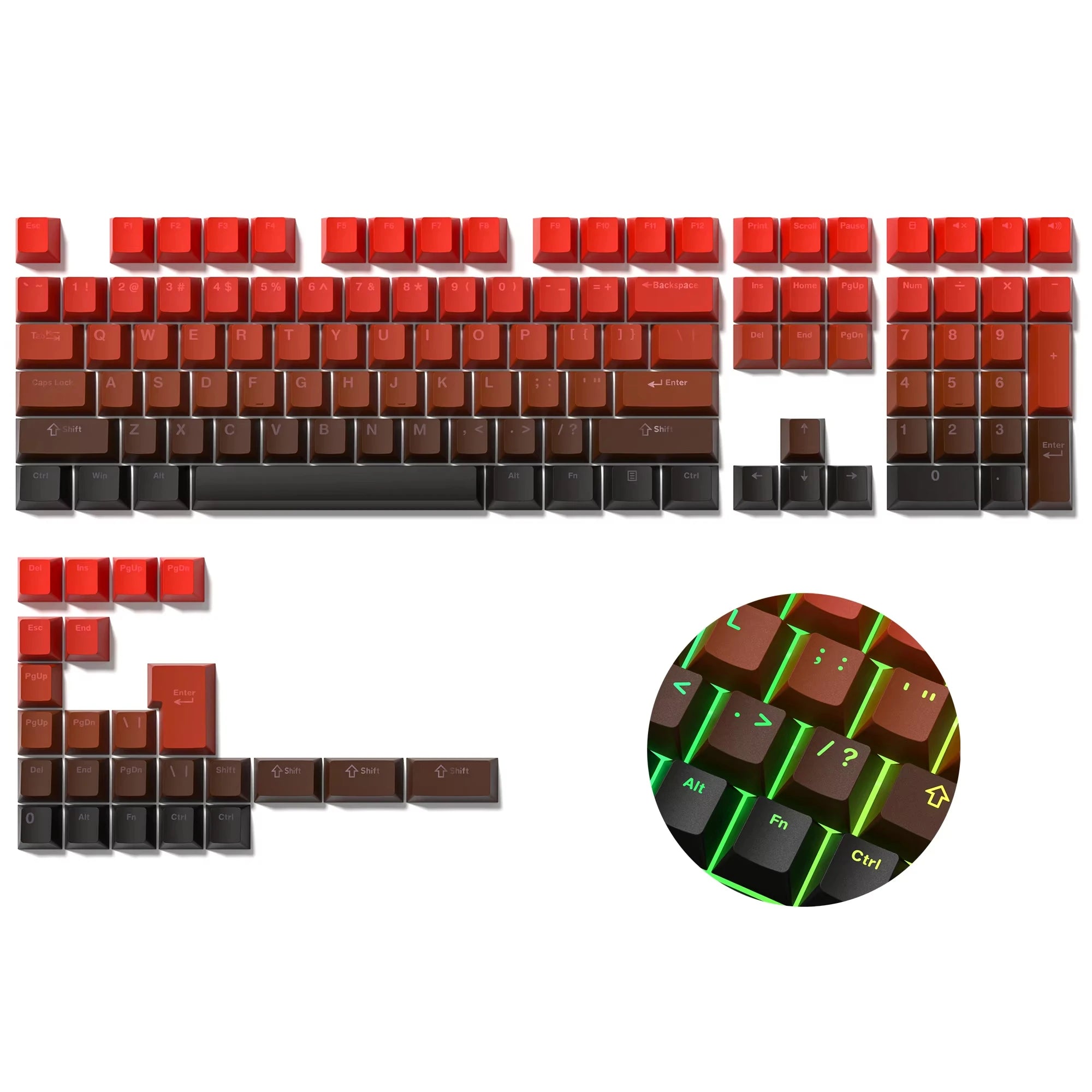 Side-Printed Backlit PBT Keycap Sets— OEM Profile