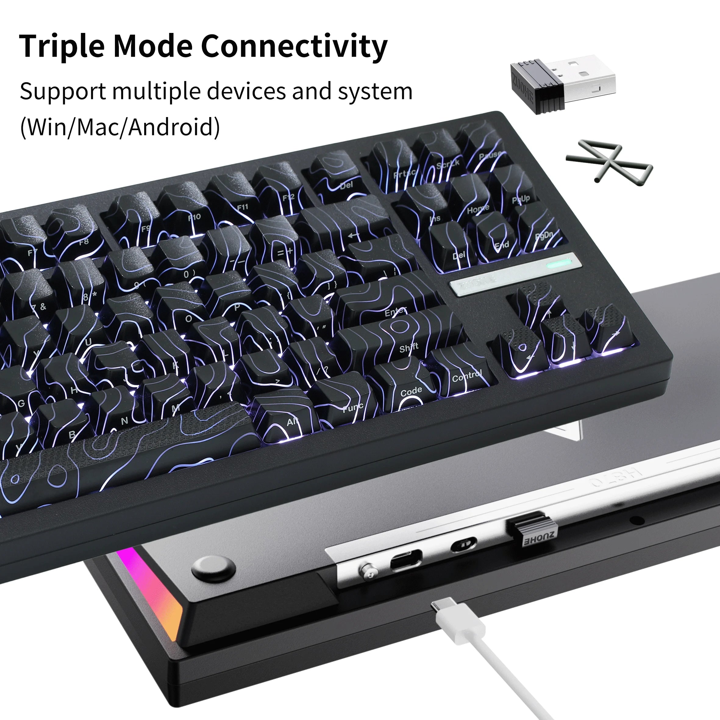 ZORNHER ZH870 Wireless 80% Custom Hot-Swap Keyboard