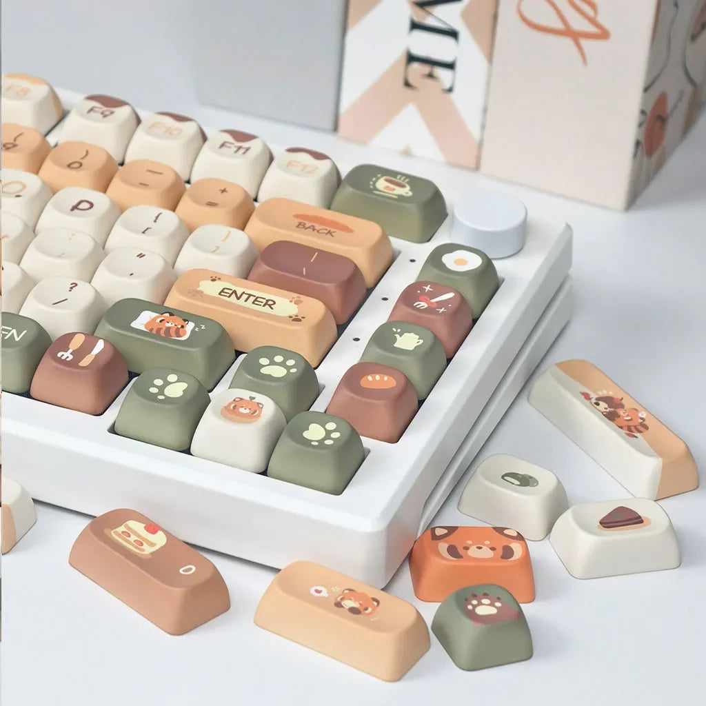 Honey Café Red Panda – MOA PBT Keycap Set