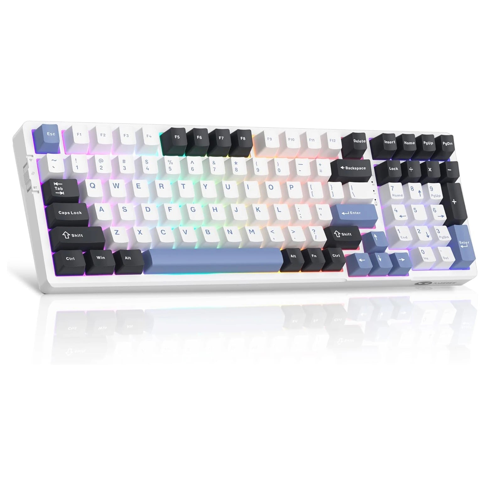 MageGee LIGHT100 Gasket Mounted, Hot Swappable, Tri-Mode, RGB Backlit Mechanical Keyboard