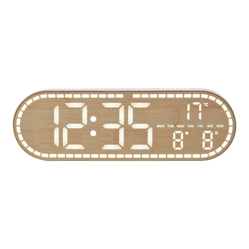 Modern LED Digital Wall Clock (Large Display w/ Date & Temperature)