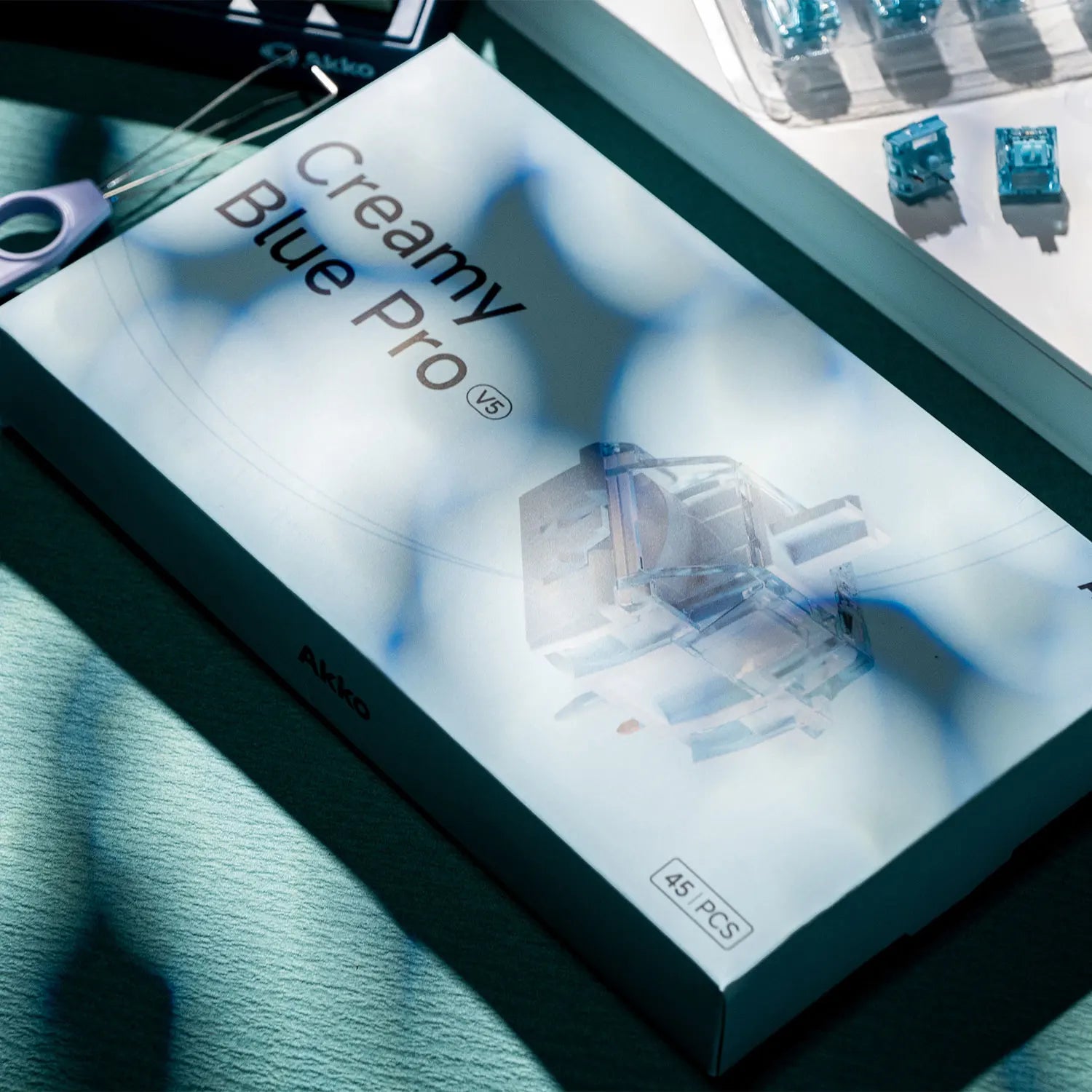 Akko V5 Pro Creamy Blue 5 Pin 45gf Thocky Tactile Switch Factory Lubed Switch