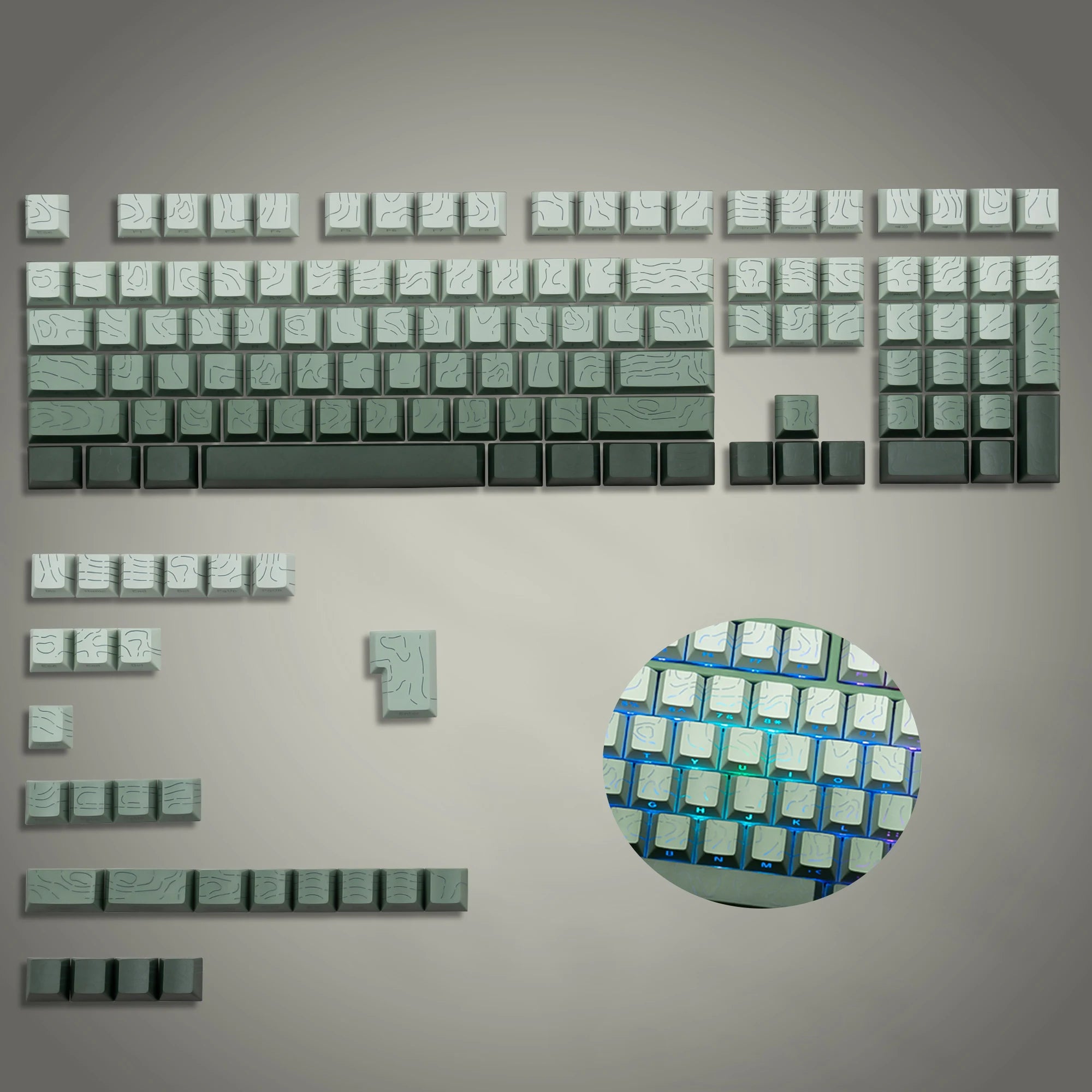 Side-Printed Backlit PBT Keycap Sets— OEM Profile