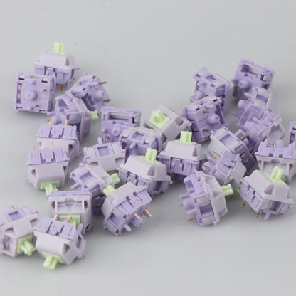 30/100 Piece EPOMAKER Wisteria Linear 45gf Factory Lubed 5-Pin Switches
