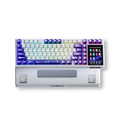 AULA L99 Intelligent Screen Wireless Mechanical Keyboard w/ Tri-mode &amp; Raindrop or Latte Switch