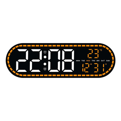 Modern LED Digital Wall Clock (Large Display w/ Date &amp; Temperature)