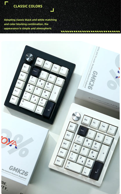 ZUOYA GMK26  QMK/VIA Gasket Mounted Hot Swappable Wireless Numpad with Knob