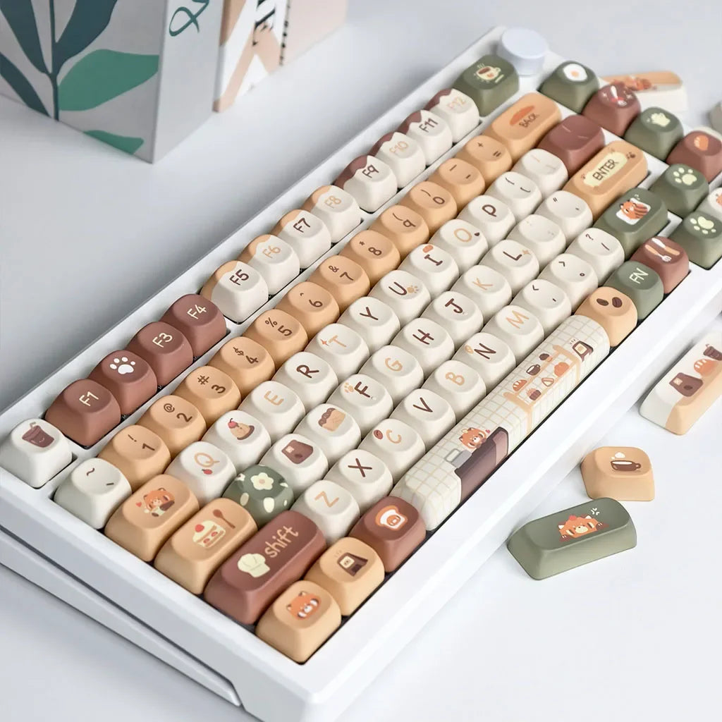 Honey Café Red Panda – MOA PBT Keycap Set