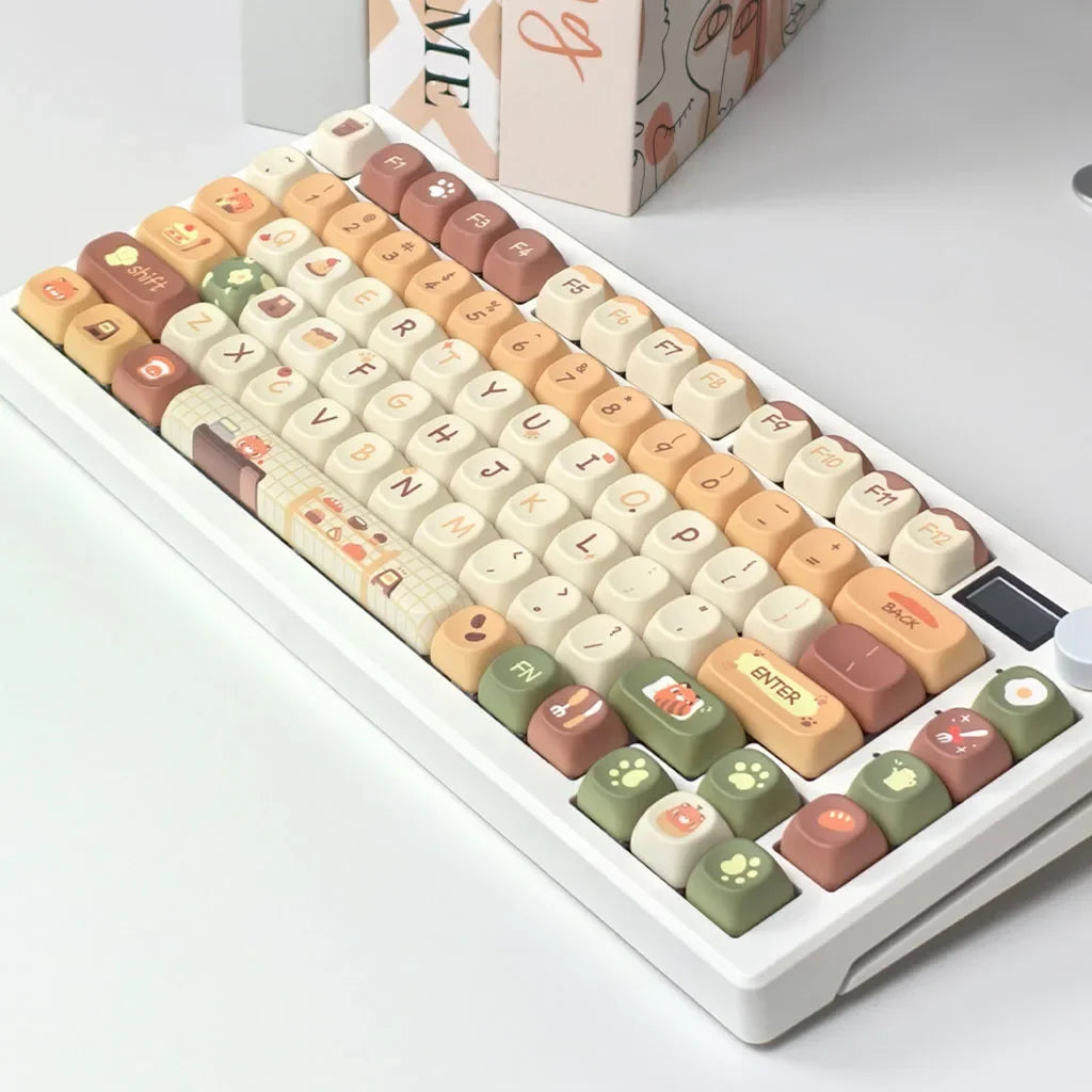Honey Café Red Panda – MOA PBT Keycap Set