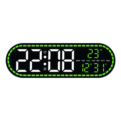 Modern LED Digital Wall Clock (Large Display w/ Date &amp; Temperature)