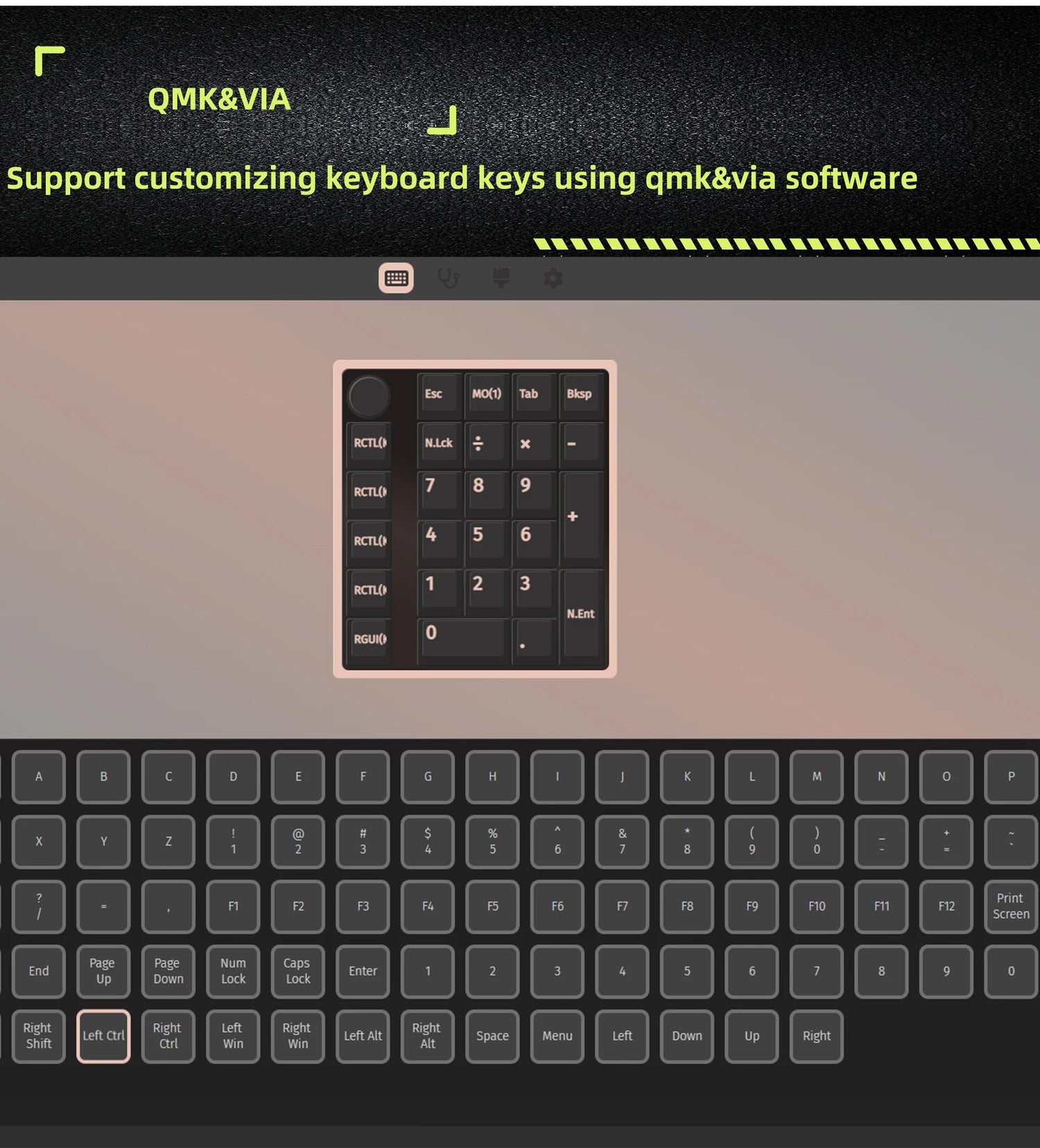 ZUOYA GMK26  QMK/VIA Gasket Mounted Hot Swappable Wireless Numpad with Knob