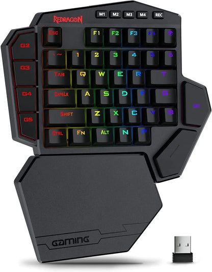 Redragon K585 PRO Wireless One-Handed Mechanical Keyboard 42 Keys 3-Mode RGB