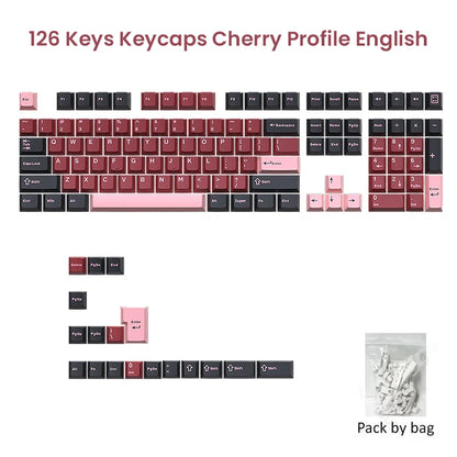 126 Key Double Shot PBT Cherry MX Switch Keycaps