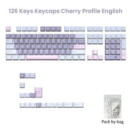 126 Key Double Shot PBT Cherry MX Switch Keycaps