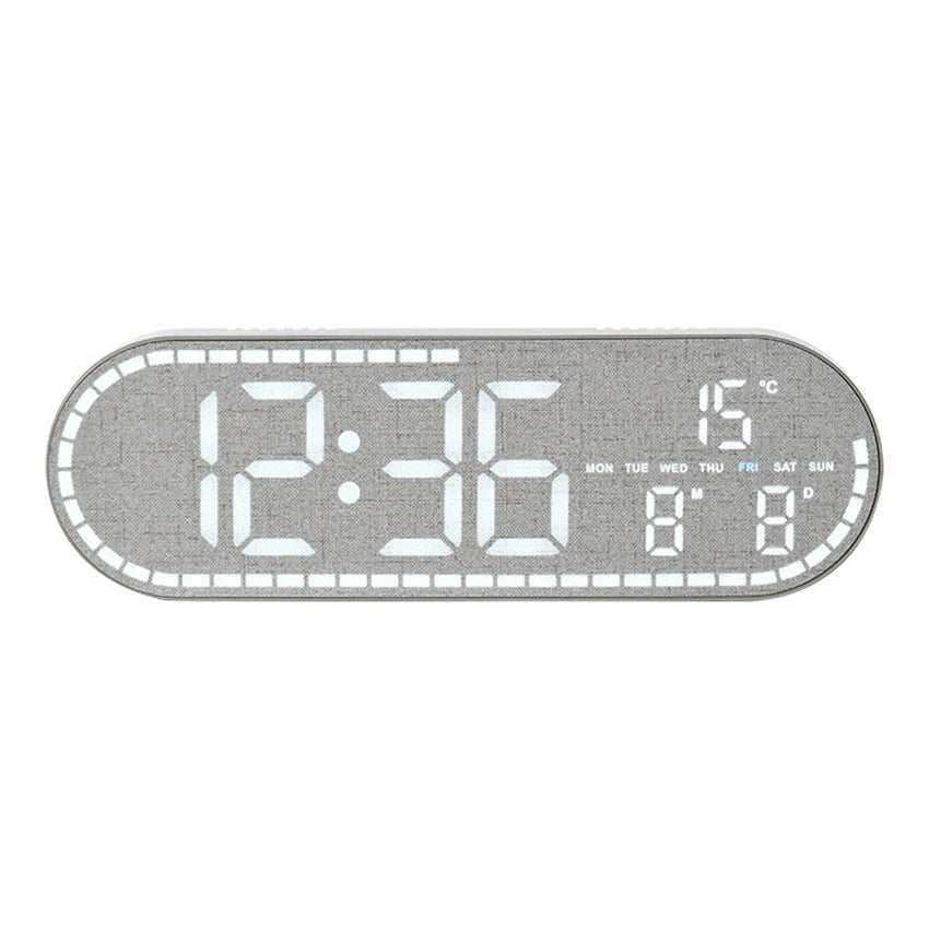 Modern LED Digital Wall Clock (Large Display w/ Date &amp; Temperature)