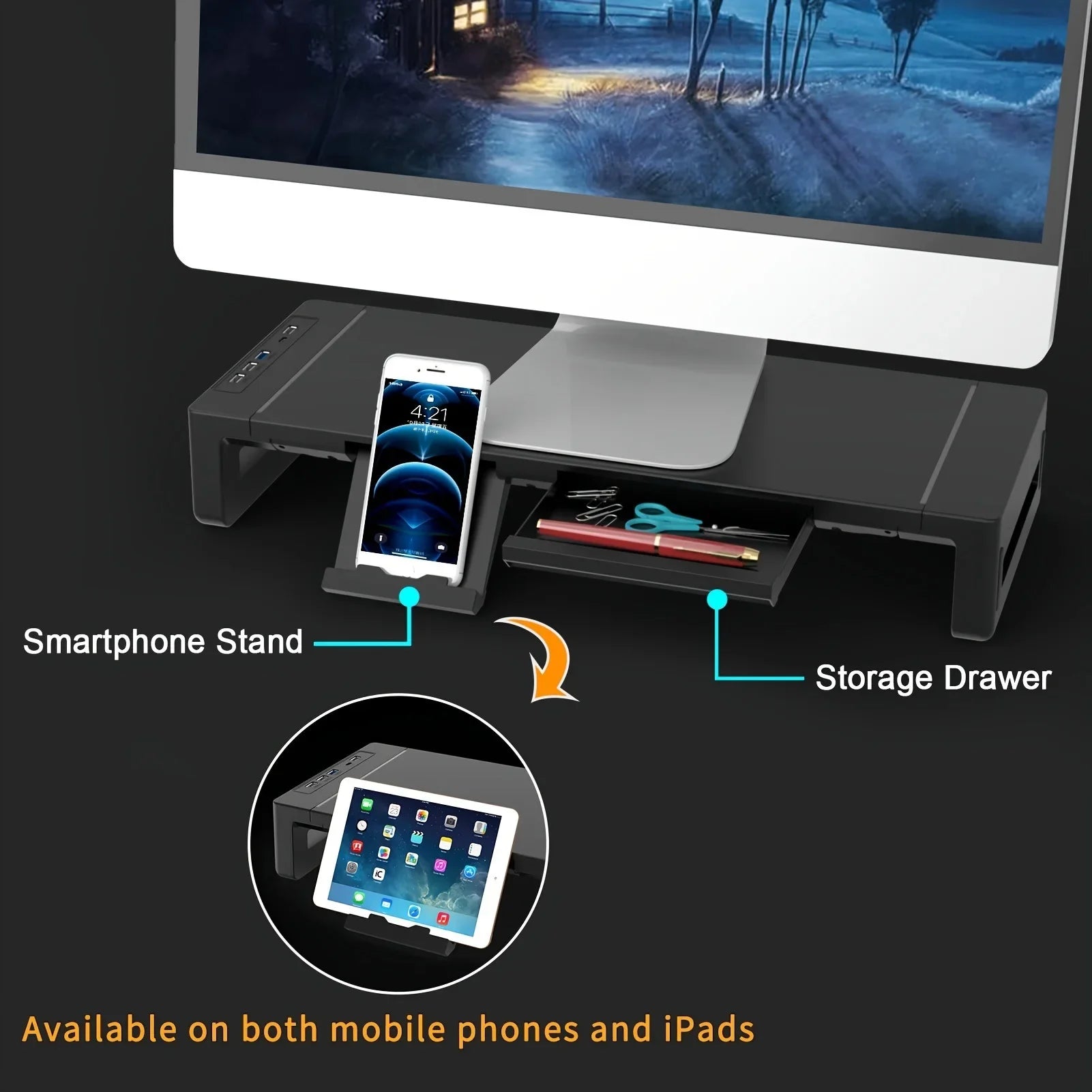 Duel Monitor Riser