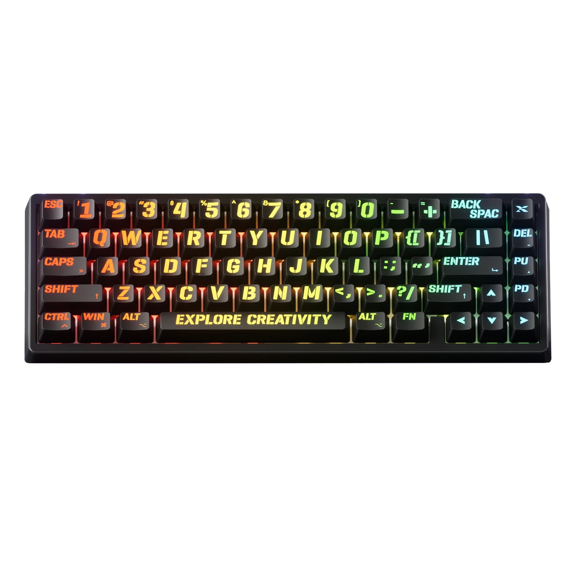 XVX M67 JadeStone 65% Hot Swappable Gasket Mount, Tri-Mode Custom RGB Keyboard with IMD-Tech Keycaps