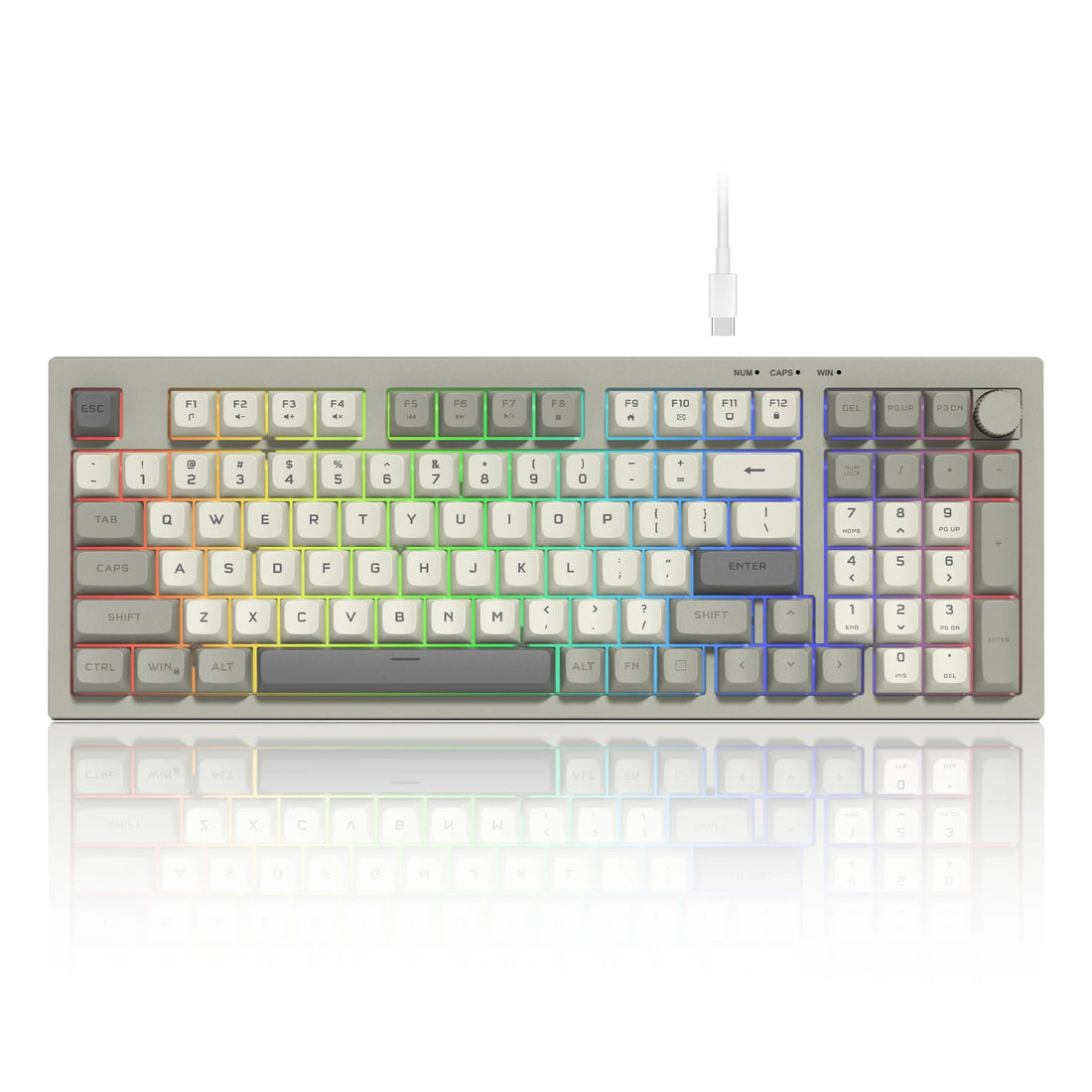 Womier DK98 and DK105 Wired Membrane Keyboards with Volume Knob