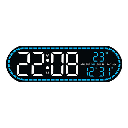 Modern LED Digital Wall Clock (Large Display w/ Date &amp; Temperature)