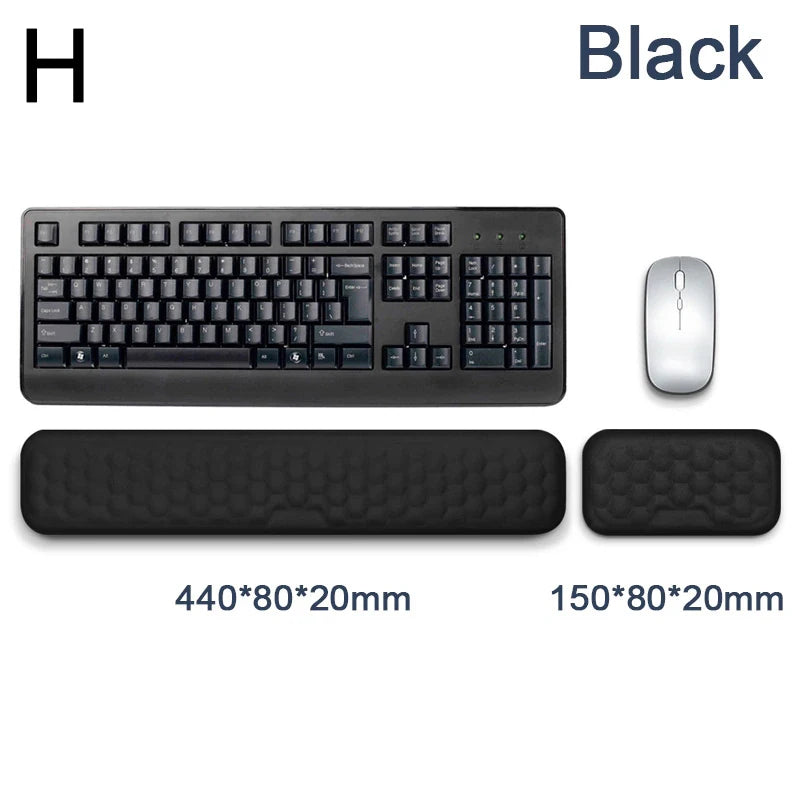 Ergonomic Keyboard &amp; Mouse Memory Foam Wrist Rest