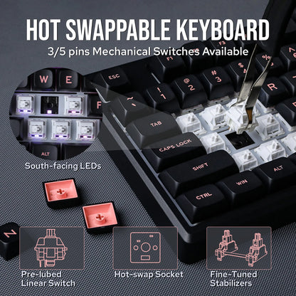 EPOMAKER Galaxy100 QMK/VIA 96% Aluminum Gasket Mount Wireless Keyboard