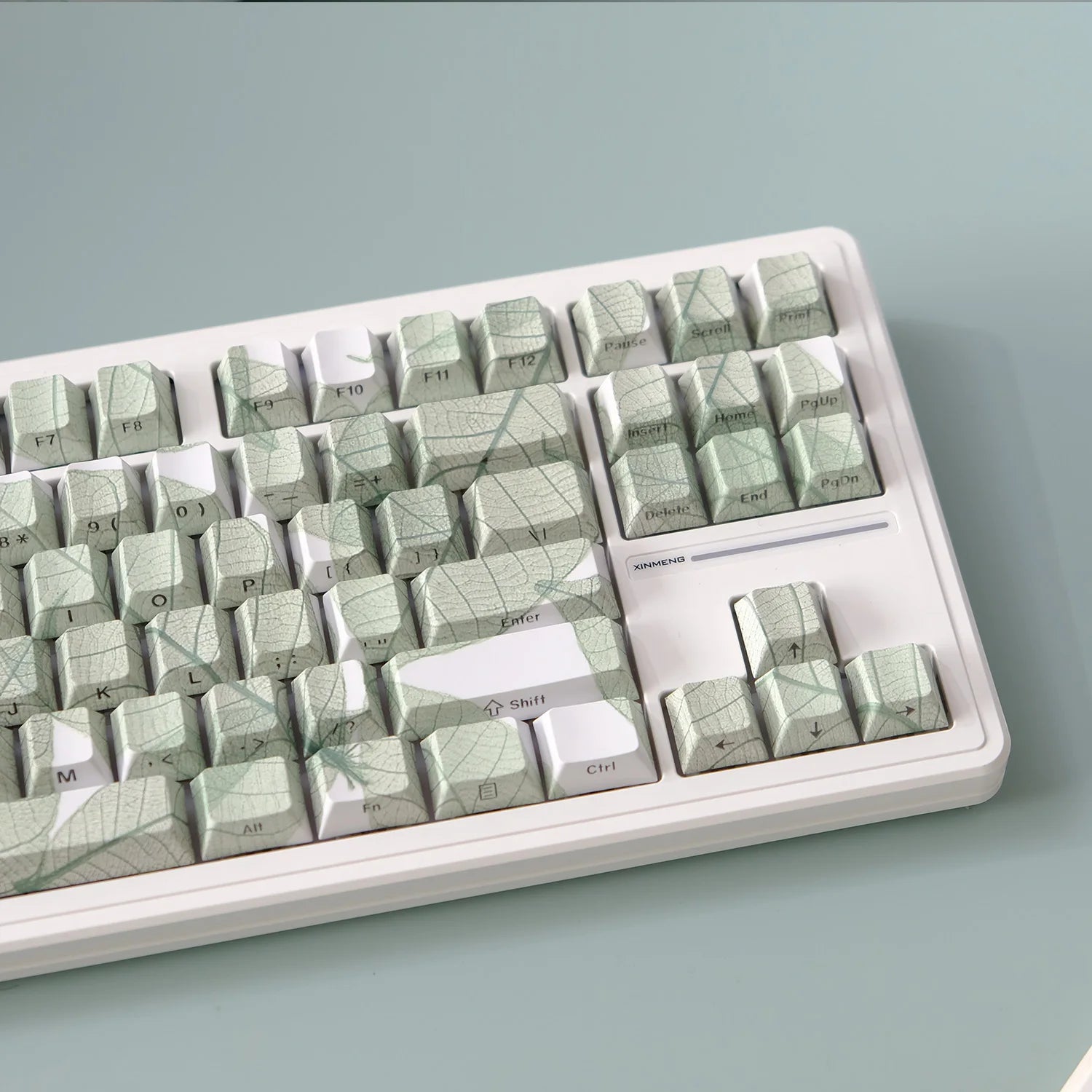 135 Key Leaf Theme PBT Double Shot Keycaps Side Print Shine Through Cherry Profile