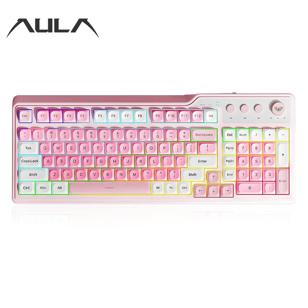 AULA F3099 Membrane 99 Keys RGB Backlit Tri-Mode Keyboard