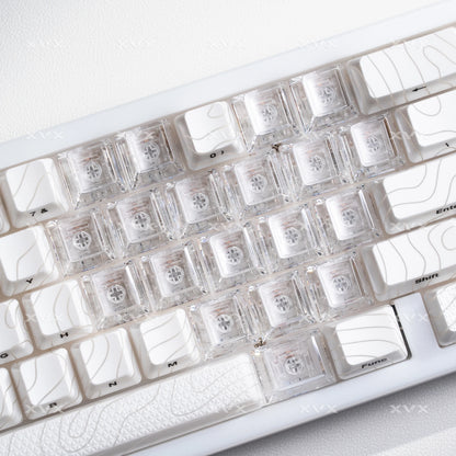 XVX Transparent Heart Keycap Set for MX Switch