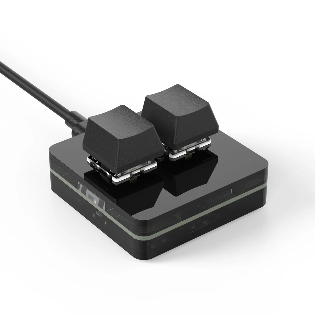 Programmable 2 &amp; 3-Key RGB Macropad with Rotary Knob – Hot-Swap Red Switch